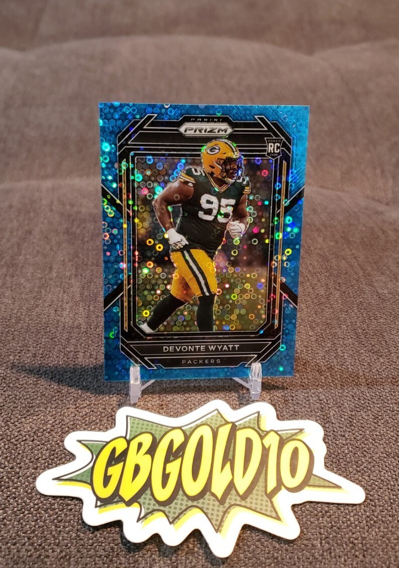 2022 Panini Prizm Devonte Wyatt Blue Disco Prizm RC /79 GB Packers