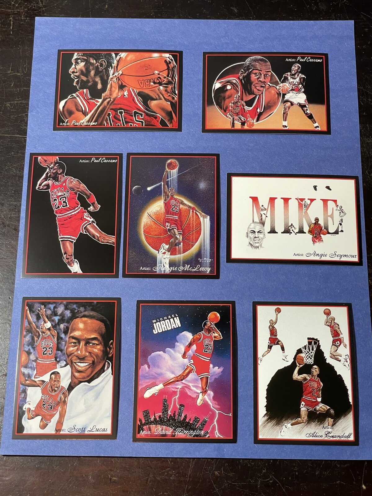 1994 Competitive Images Michael Jordan Art Proof Chicago Bulls 8 Card Set
