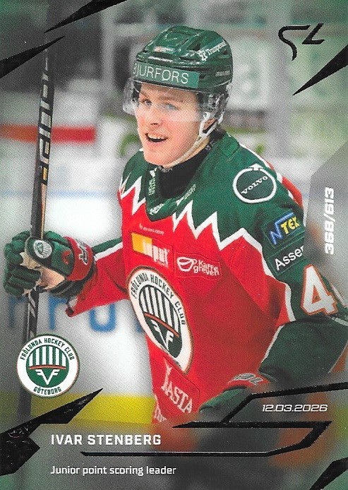 Ivar Stenberg, 25-26 swedish sportzoo Live – limit /613, #1 NHL DRAFT 2026 ??