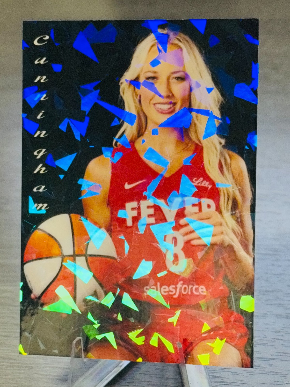 🔥🏀SOPHIE CUNNINGHAM 2025 Black Cracked Ice Refractor #FEVER MEGASTAR!!!🏀🔥