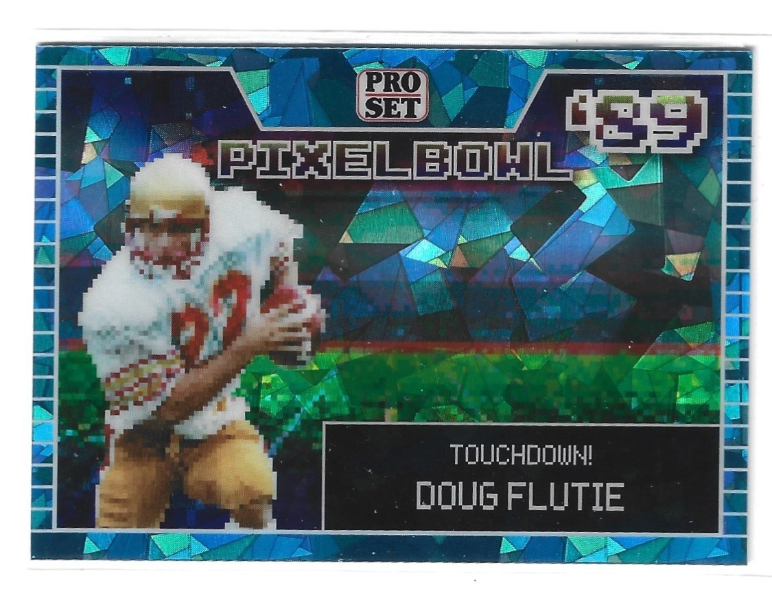 2024 Leaf Collective Doug Flutie Pixel Bowl Base PXB-10 Light Blue Crystal 1/1