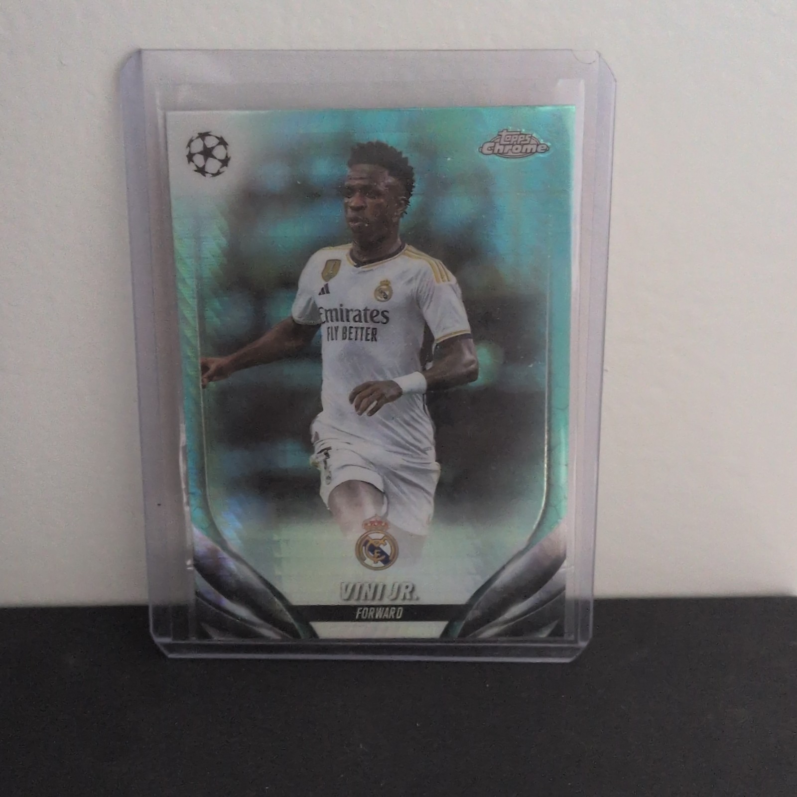 2023-24 Topps Chrome UEFA Club Competitions – Vinicius Junior #92 Aqua Prism