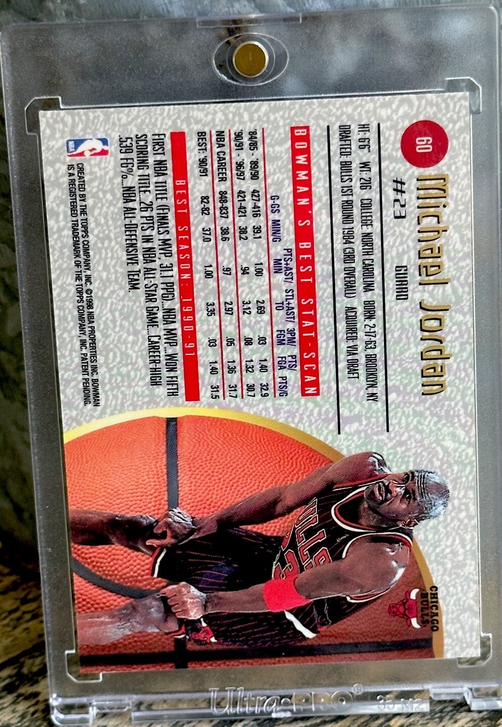 Michael Jordan Card TOPPS 90’s INSERT GOLD HOLO FOIL RARE 🔥 BULLS JERSEY #23