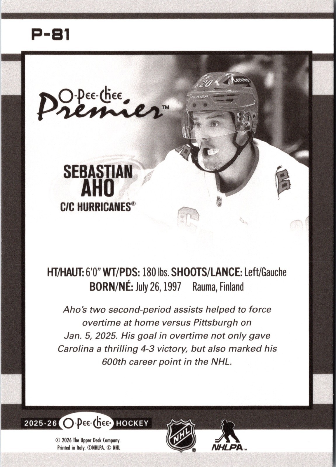 2025-26 O-Pee-Chee Premier U-Pick Player Complete Your Set