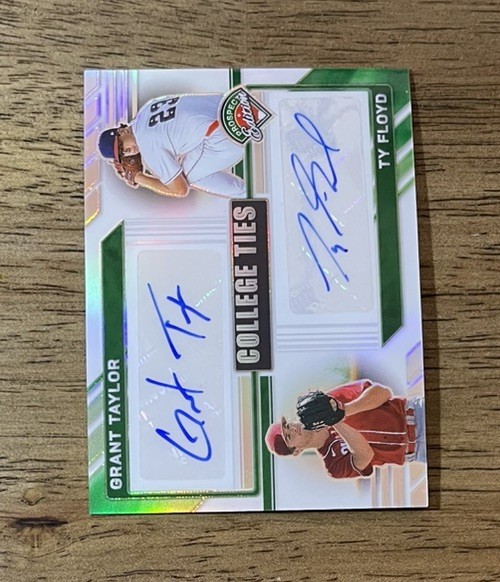 GRANT TAYLOR – TY FLOYD | 2024 Prospect Edition College Ties Dual Auto SP #d /25