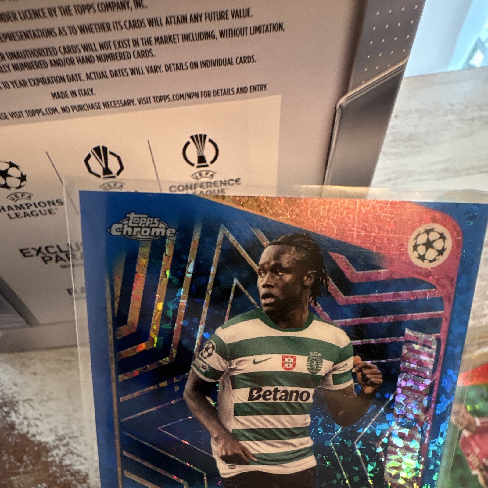 Topps Chrome 2025-26 UEFA Future stars Geovany Quenda # 072/150 speckle ref
