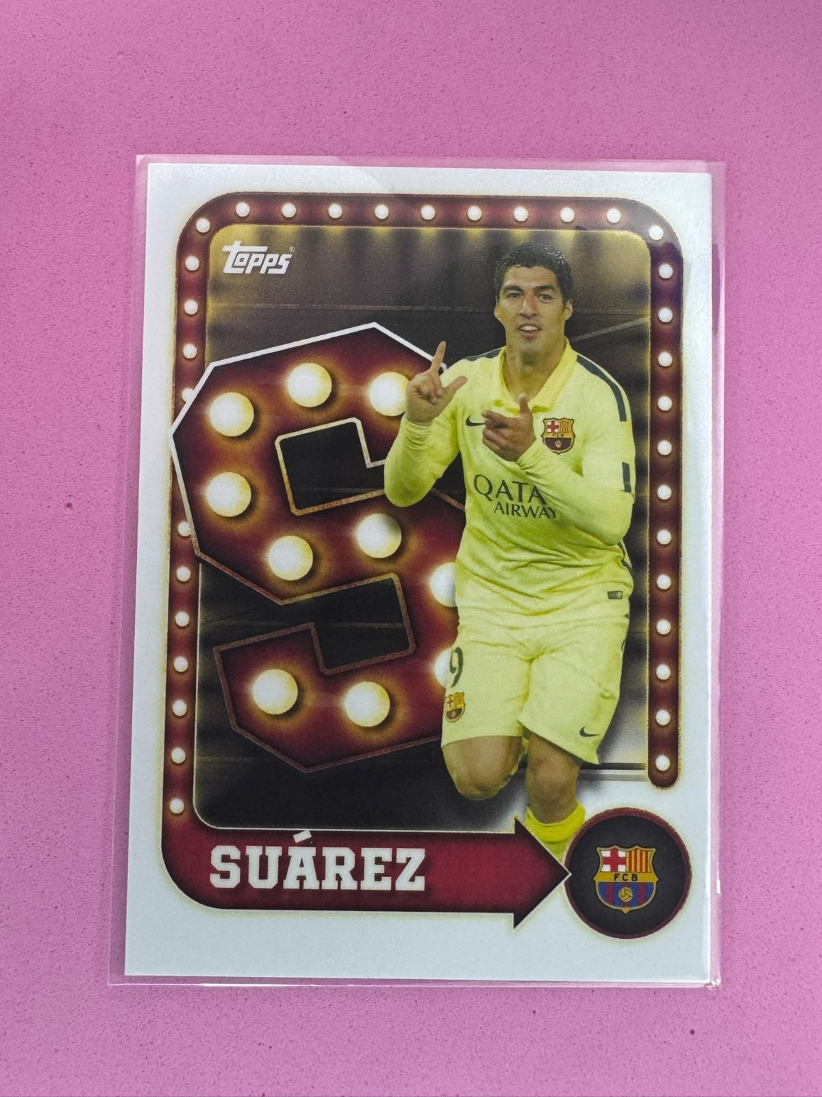 2025-26 Topps FC Barcelona Collector Tin Name in Lights Luis Suarez #30
