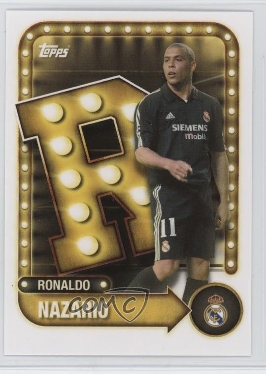 2025-26 Topps Real Madrid Collector Tin Name in Lights Ronaldo #29 0w77
