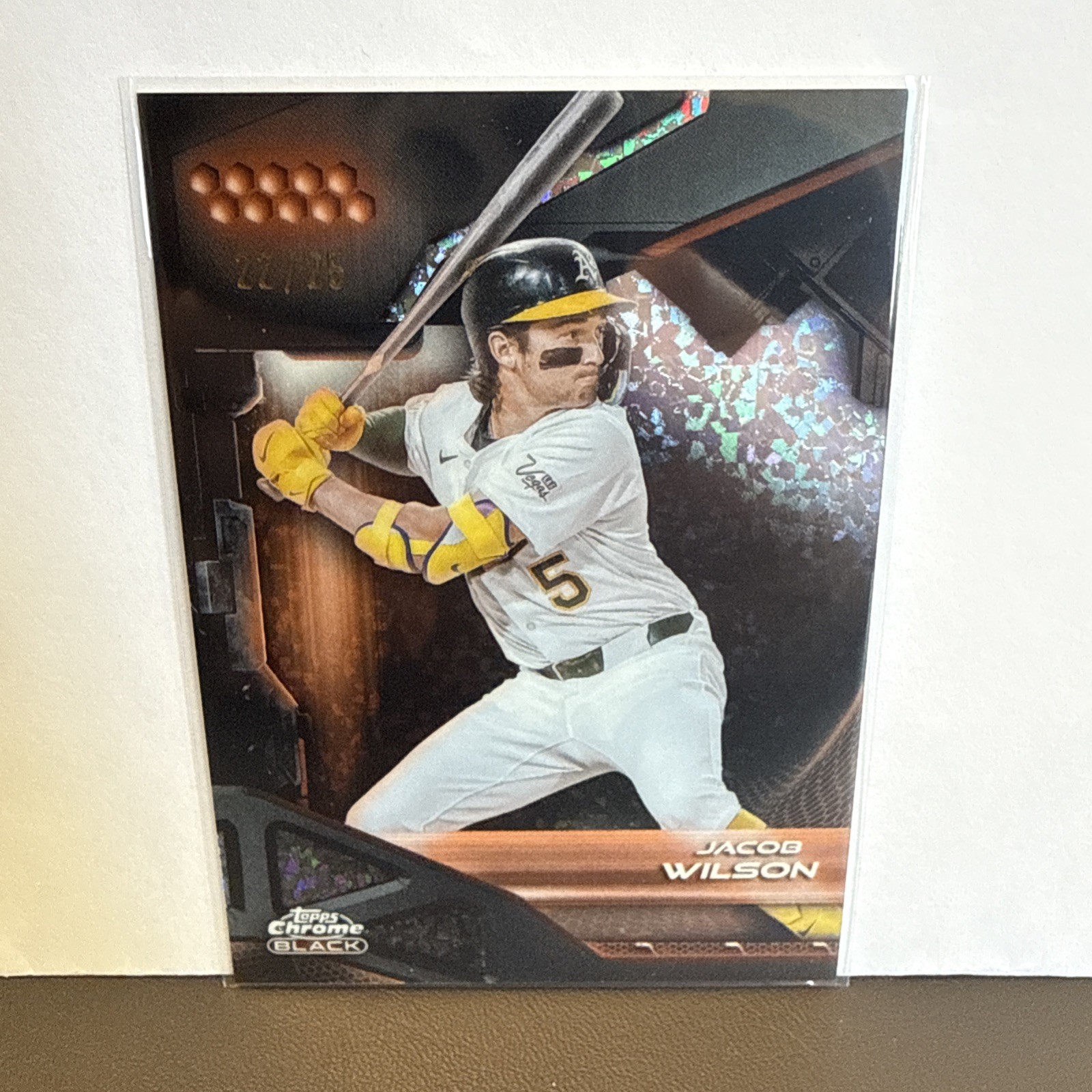 2026 Topps Chrome Black Jacob Wilson Orange Mini Diamond Refractor /25