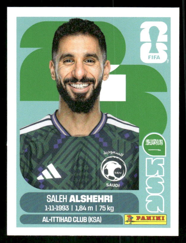 2026 Panini FIFA World Cup Stickers #KSA19 Saleh Al-Shehri