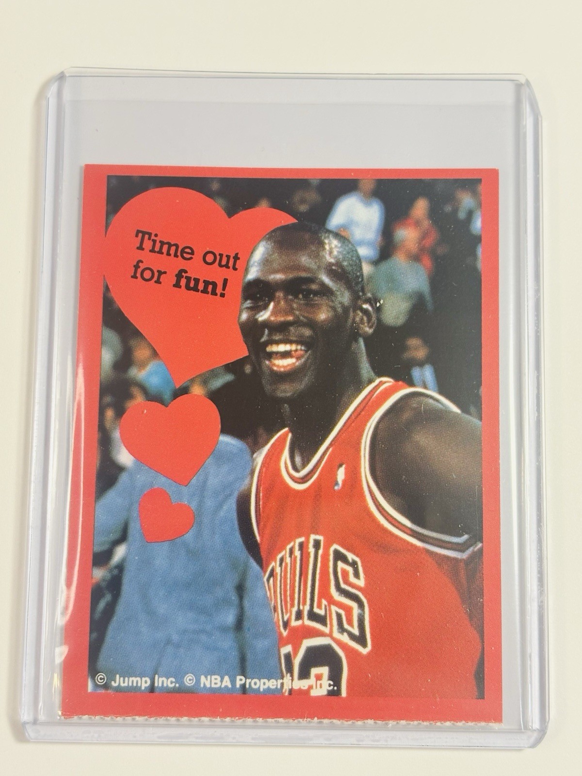 1990 Jump Inc. Michael Jordan Bulls Valentine “Fun” Chicago Bulls See Pics Wow!!