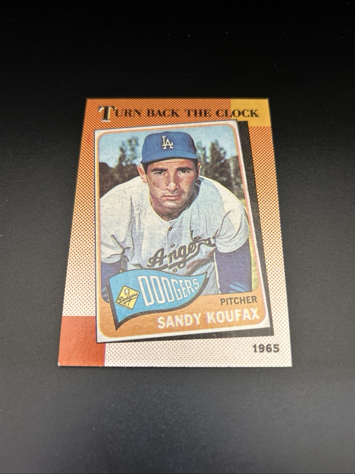 1990 TOPPS #665 SANDY KOUFAX TURN BACK THE CLOCK (LOS ANGELES DODGERS) CARD