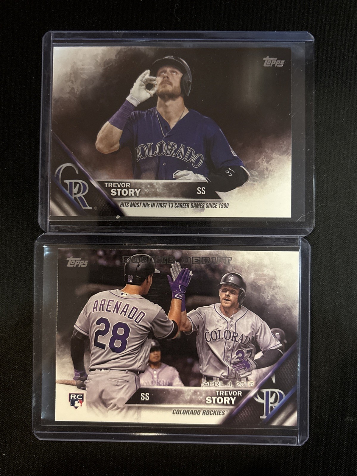🔥2x Trevor Story 2016 Topps Update Checklist & Rookie Debut (Both) Rockies