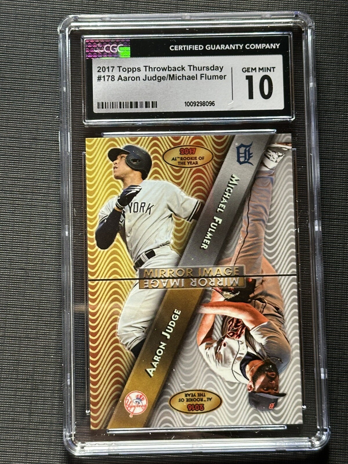 2017 Topps Throwback Thursday 178 Aaron Judge Michael Fulmer CGC 10 GEM MINT