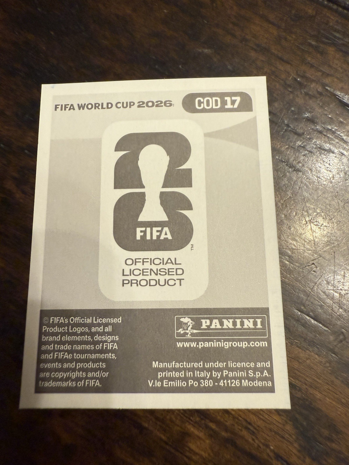 2026 Panini FIFA World Cup Sticker Brian Cipenga #COD 17 – Congo DR Orange
