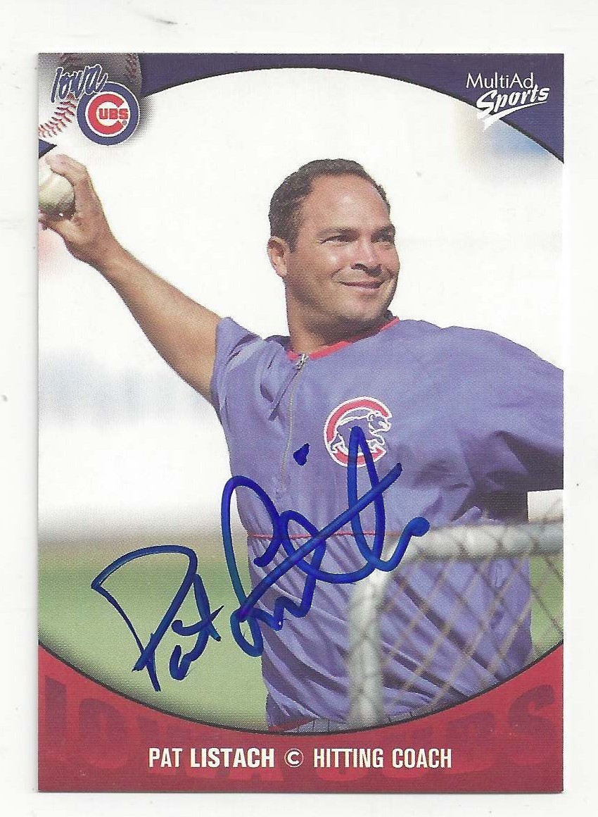 Pat Listach Iowa Cubs Coach 2003 Multi-Ad Sports #27 Signed Minor League Card