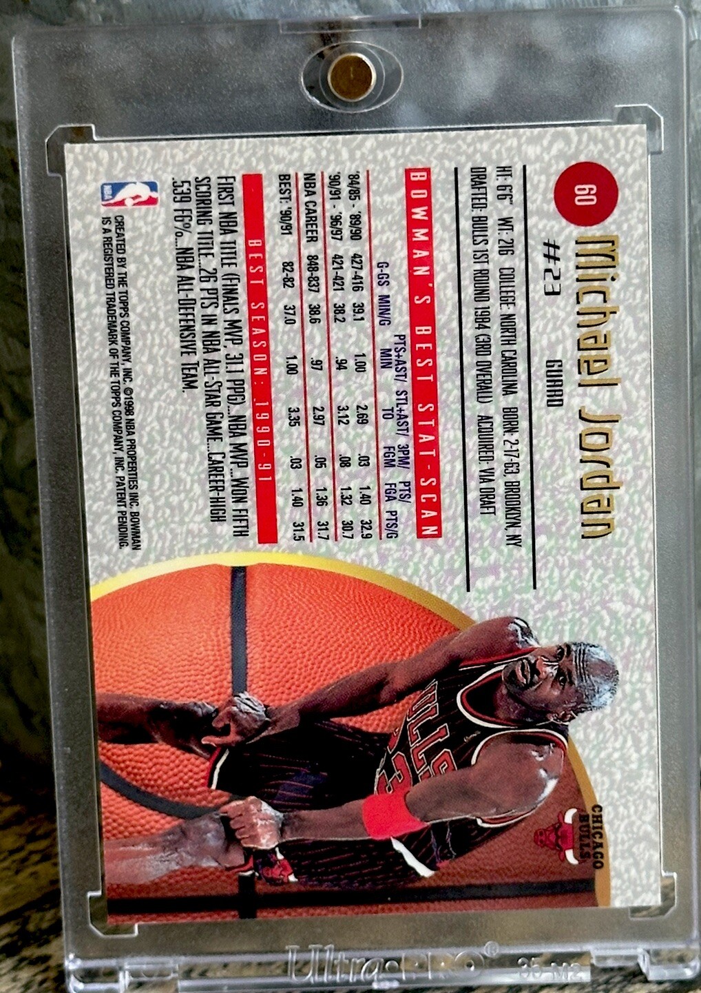 Michael Jordan Card TOPPS 90’s INSERT GOLD HOLO FOIL RARE 🔥 BULLS JERSEY #23