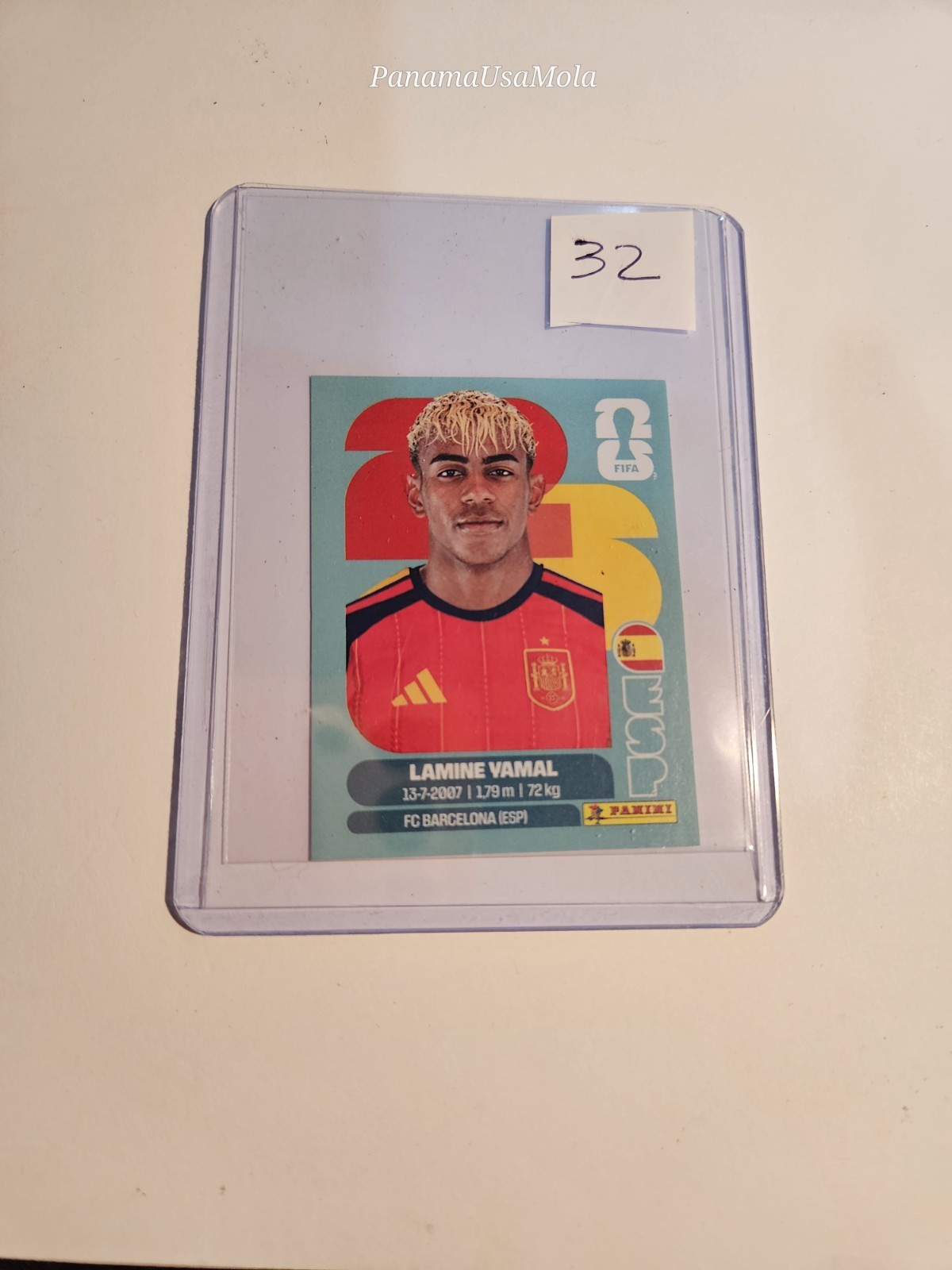 2026 Panini FIFA World Cub. Lamine Yamal Latin Version Sticker, ESP # 15
