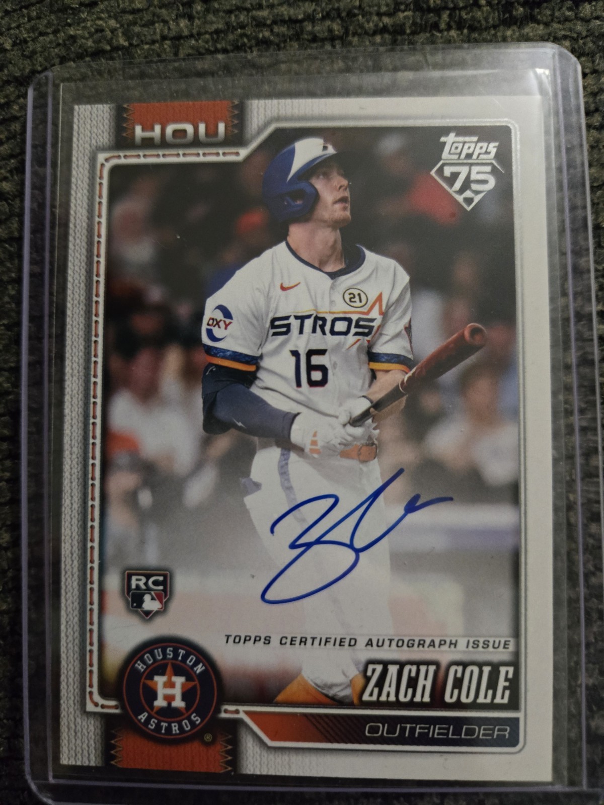2026 Topps Series 2 Zach Cole Rookie Auto Real One #601 Astros RC SP