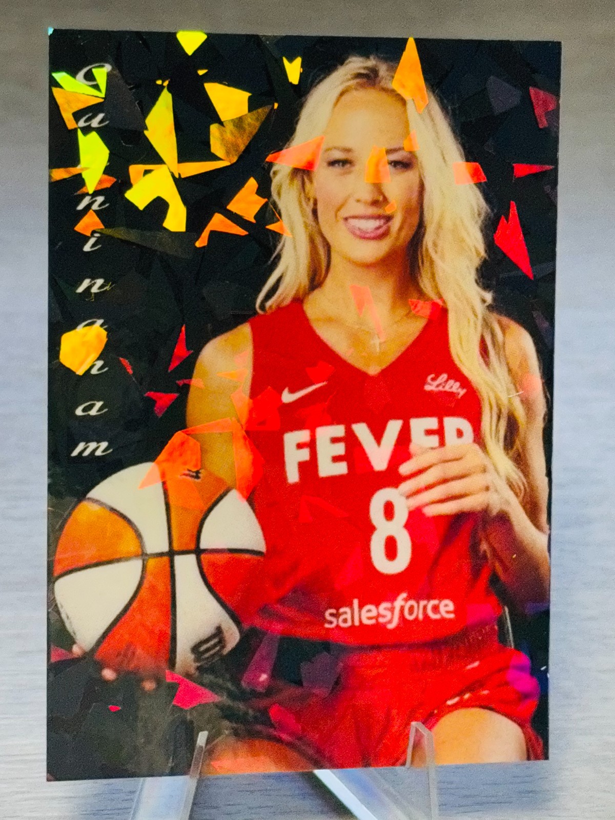 🔥🏀SOPHIE CUNNINGHAM 2025 Black Cracked Ice Refractor #FEVER MEGASTAR!!!🏀🔥