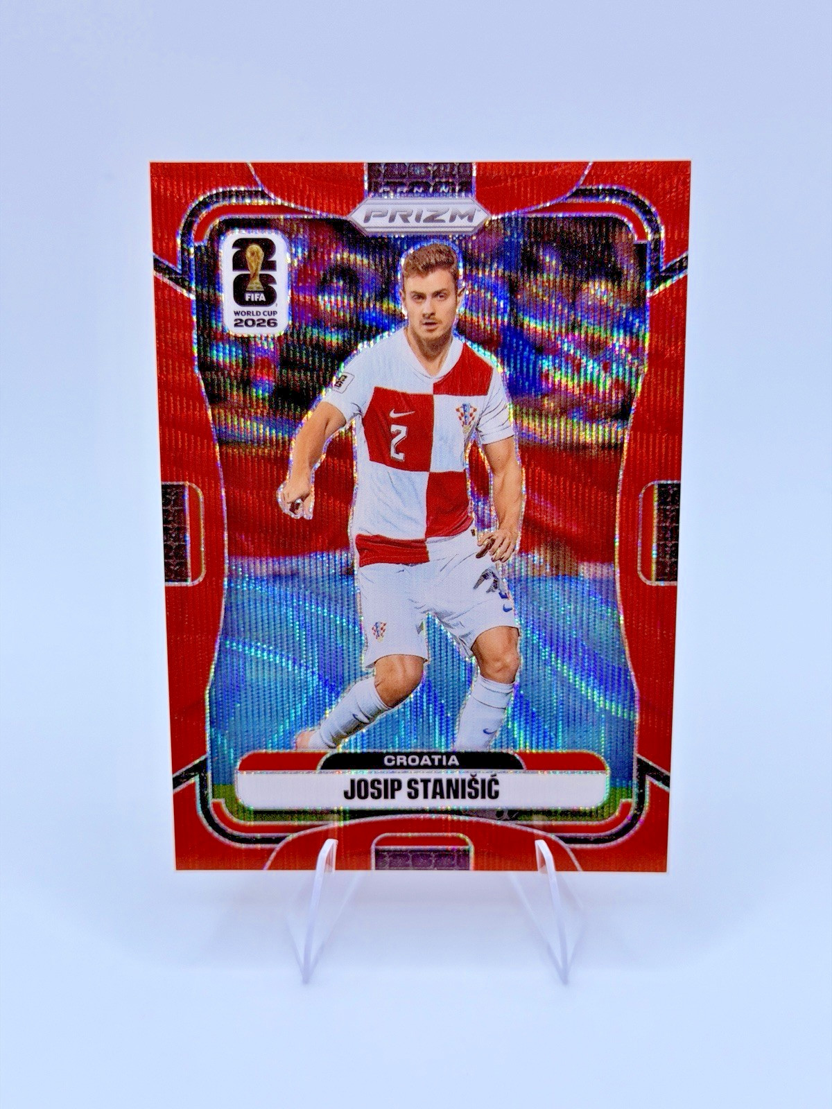 2026 Panini Prizm FIFA World Cup Josip Stanisic Red Wave /39 #198 Croatia Bayern