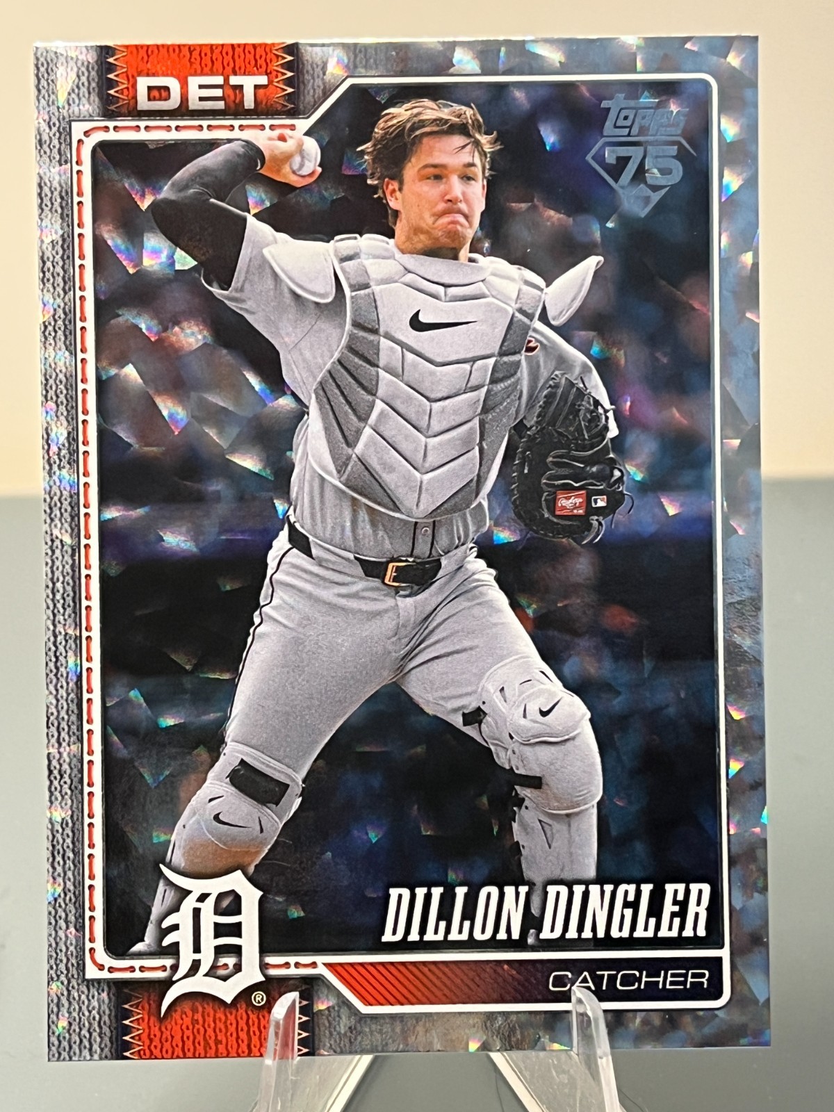 2026 Topps Series 2 Silver Crackle Foil #351 Dillon Dingler Detroit Tigers