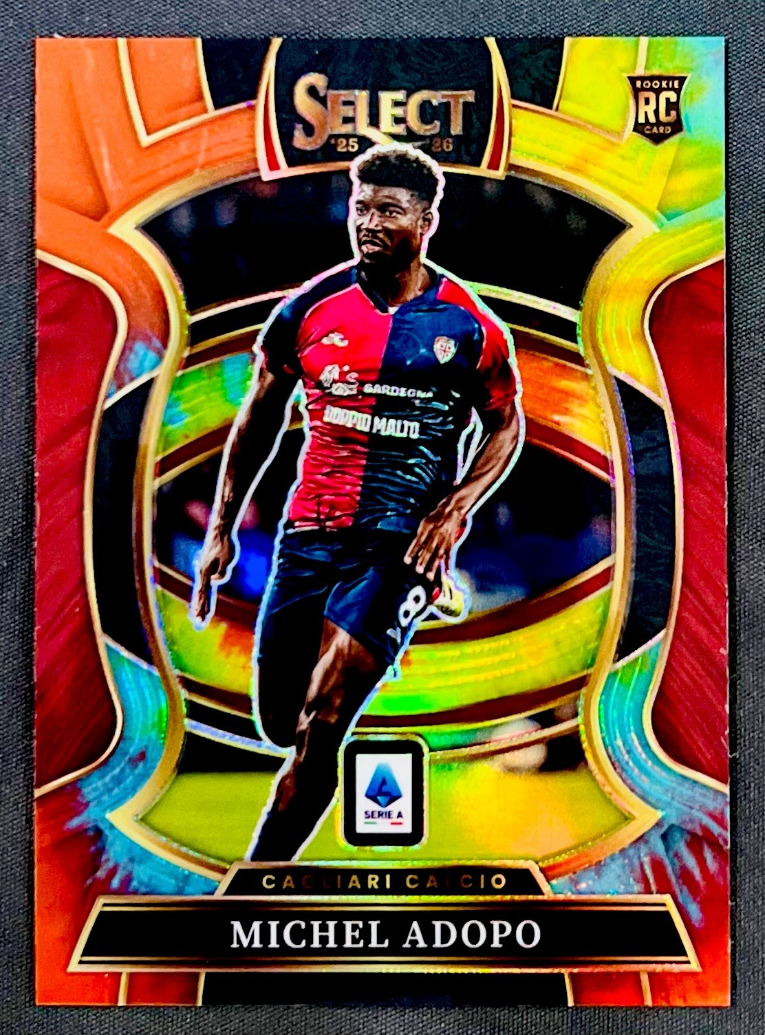 2025-26 Panini Select Serie A Michel Adopo Rookie Tie Dye Prizm #73 24/25 RC SSP