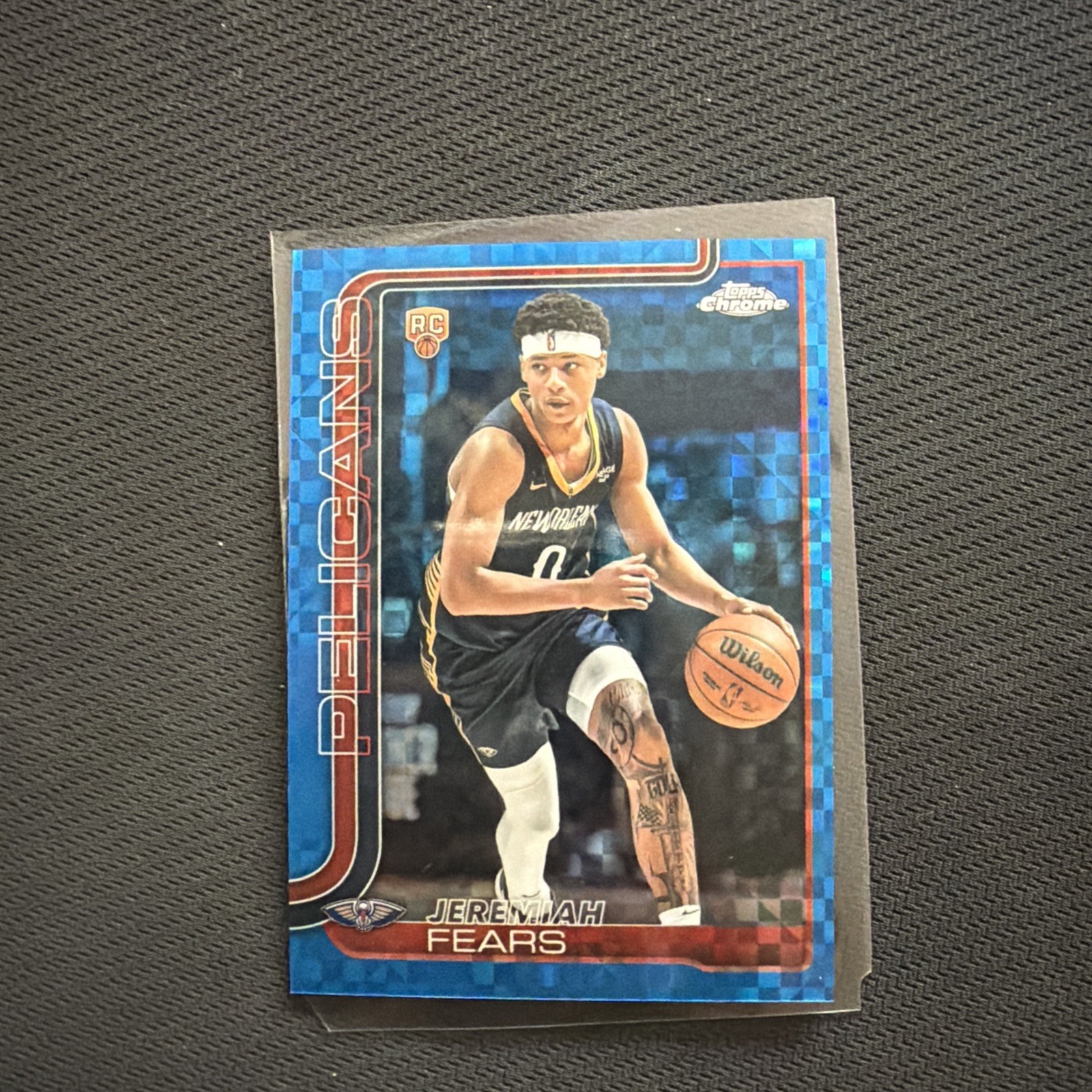2025-26 Topps Chrome – Jeremiah Fears #257 Blue X-Fractor (RC)