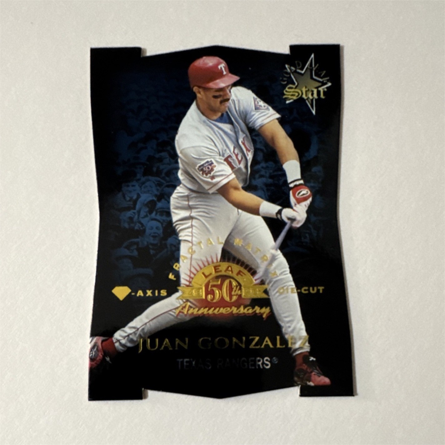 Donruss 1998 Leaf Die-Cut Juan Gonzalez #173 Serial #/50 Rangers