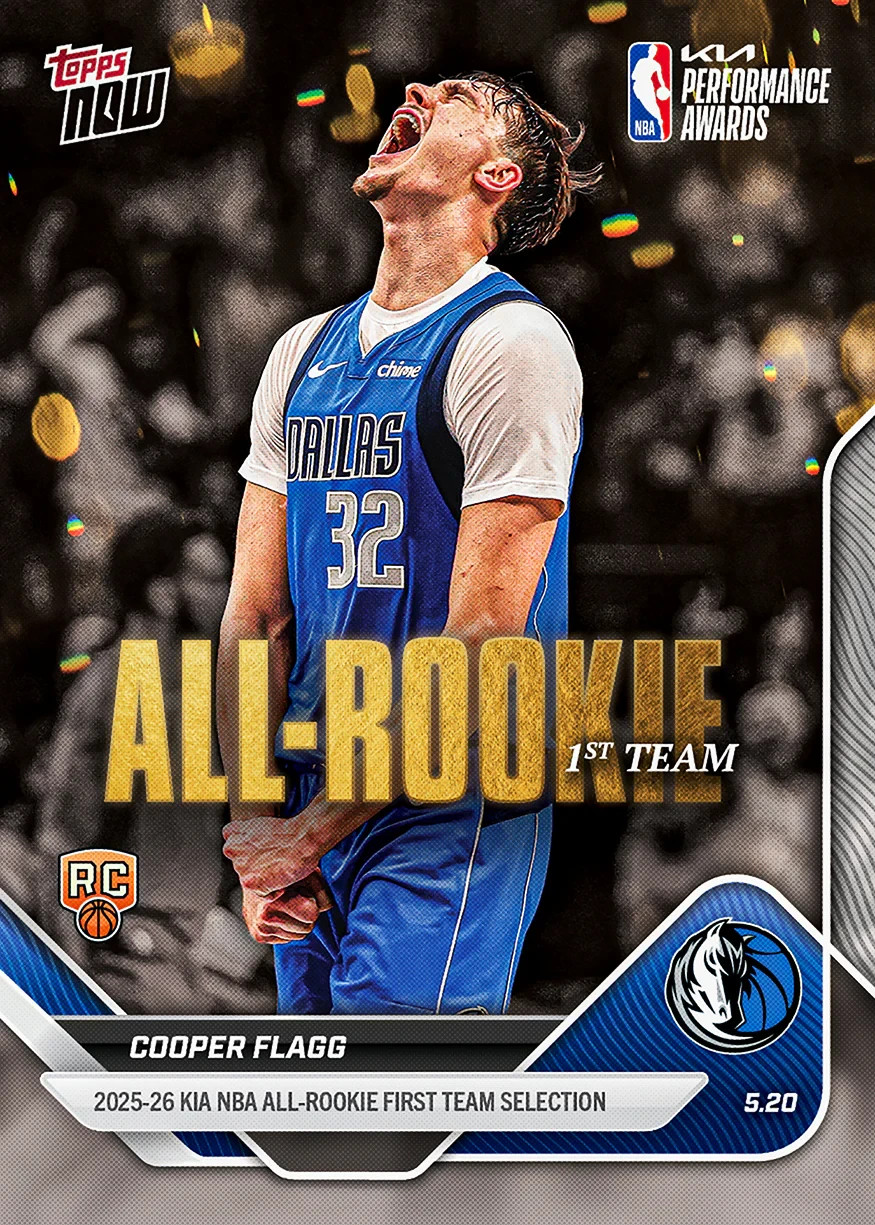 2025/26 NBA Topps Now AR01 COOPER FLAGG ALL ROOKIE TEAM DALLAS MAVERICKS PRESALE