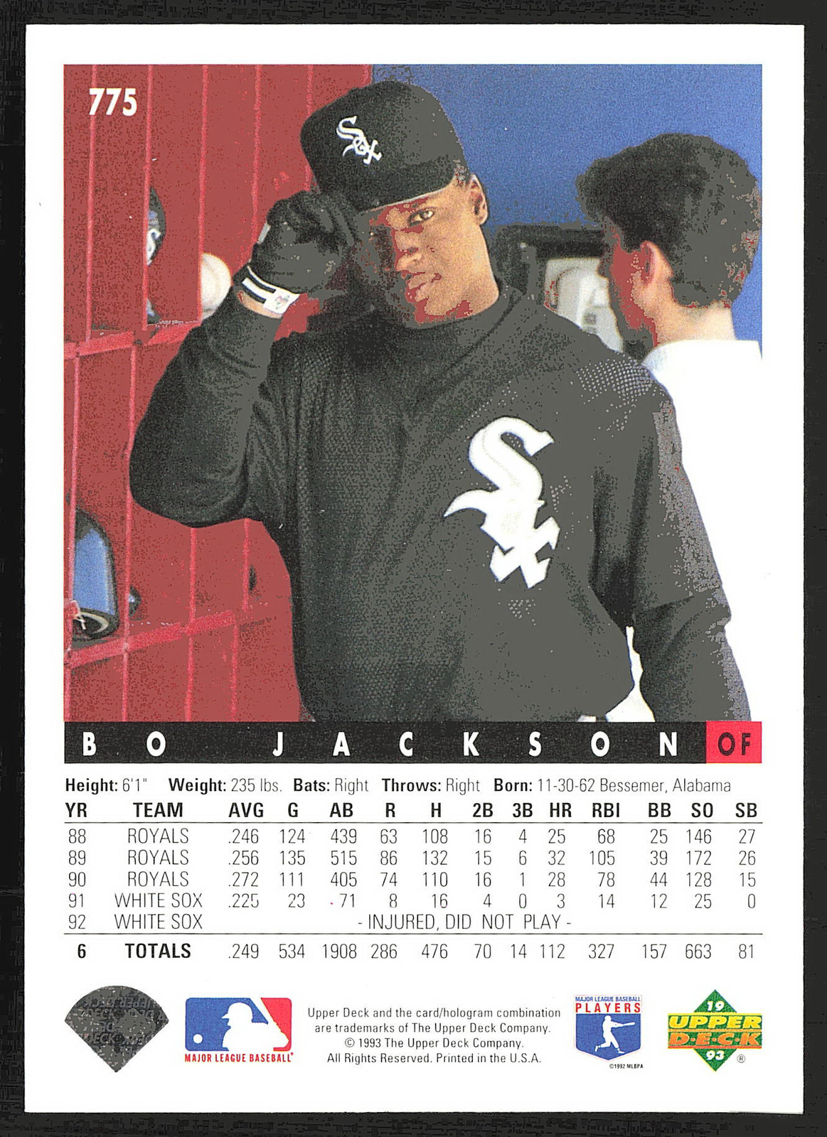 1993 Upper Deck #775 Bo Jackson