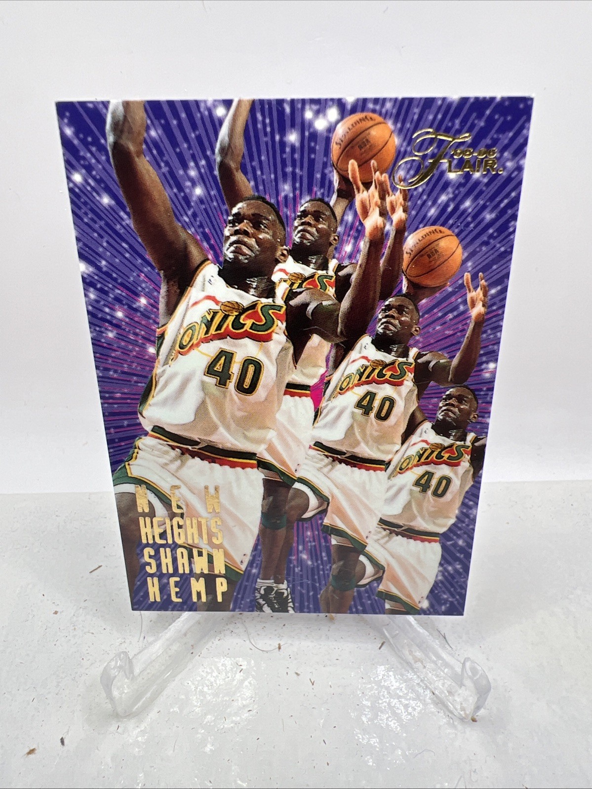 1995-96 Flair – Shawn Kemp New Heights #5 Seattle SuperSonics