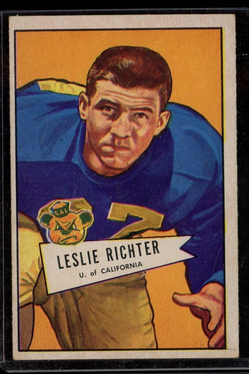 1952 Bowman Large #61 Les Richter Rams RC HOF Corner Dings VG+ LOOK!