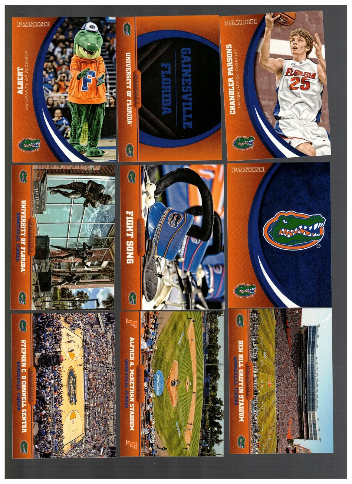 2015 PANINI FLORIDA GATORS MULTI-SPORT 83-CARD BASE SET TEBOW EMMITT BEAL