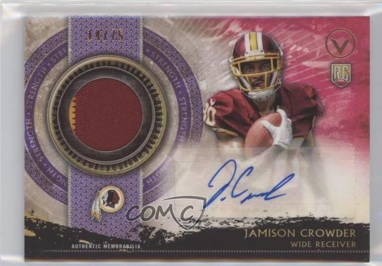 2015 Valor Strength 14/75 Jamison Crowder RPA Rookie Patch Auto RC Shield 0lm