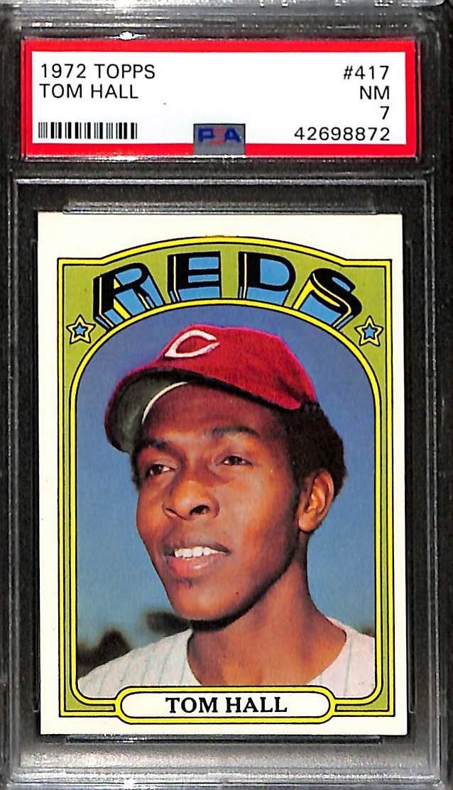 1972 Topps #417 TOM HALL PSA 7 NM 42698872