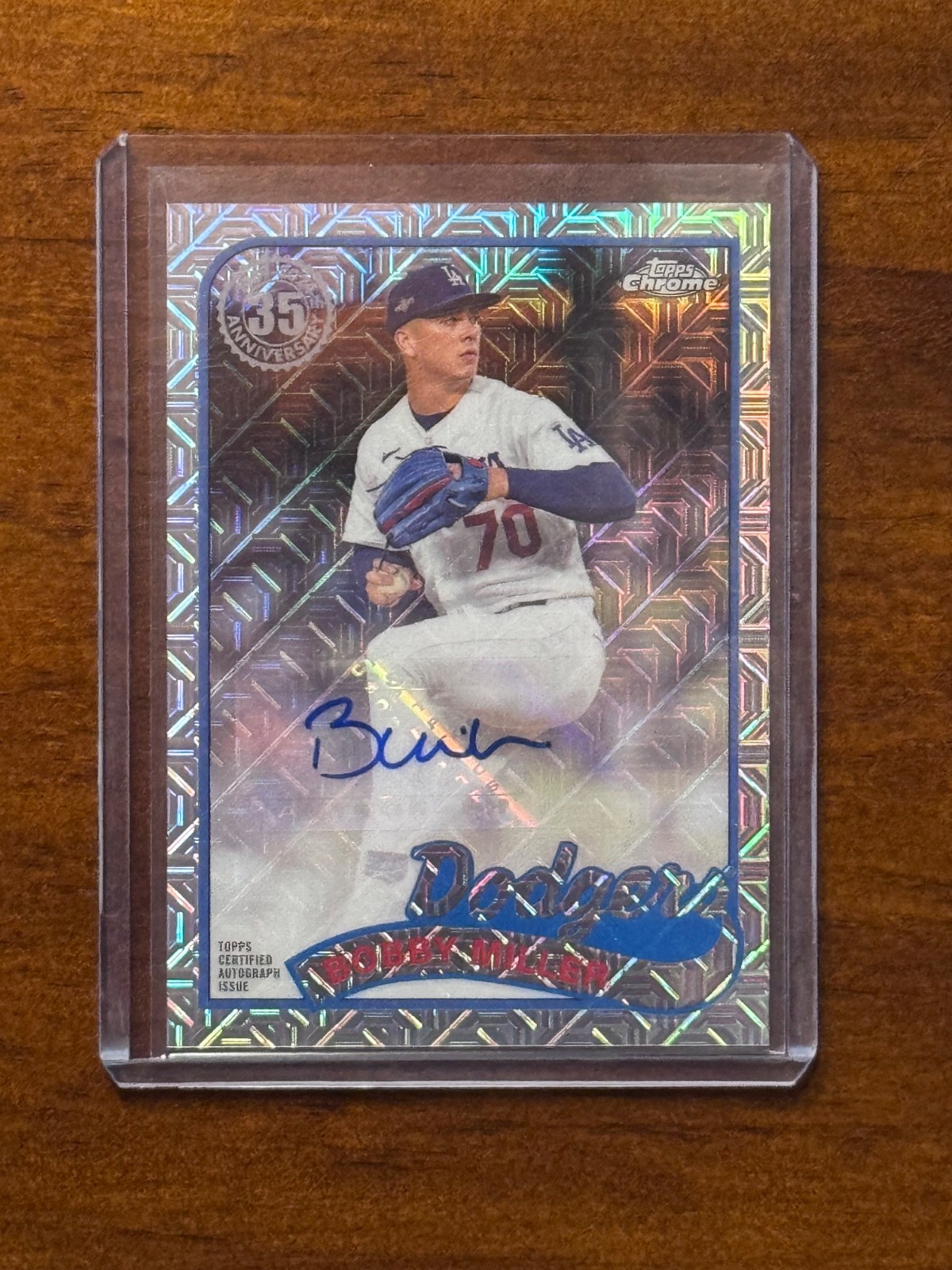 Bobby Miller – 2024 Topps – 1989 Topps Chrome Silver Pack Mojo AUTO #2T89C-77