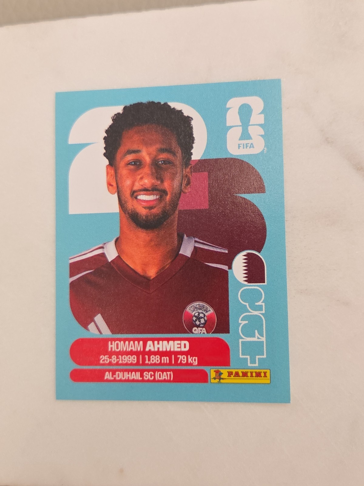 FIFA WORLD CUP 2026 OFFICIAL PANINI STICKER – HOMAM AHMED – QAT 5