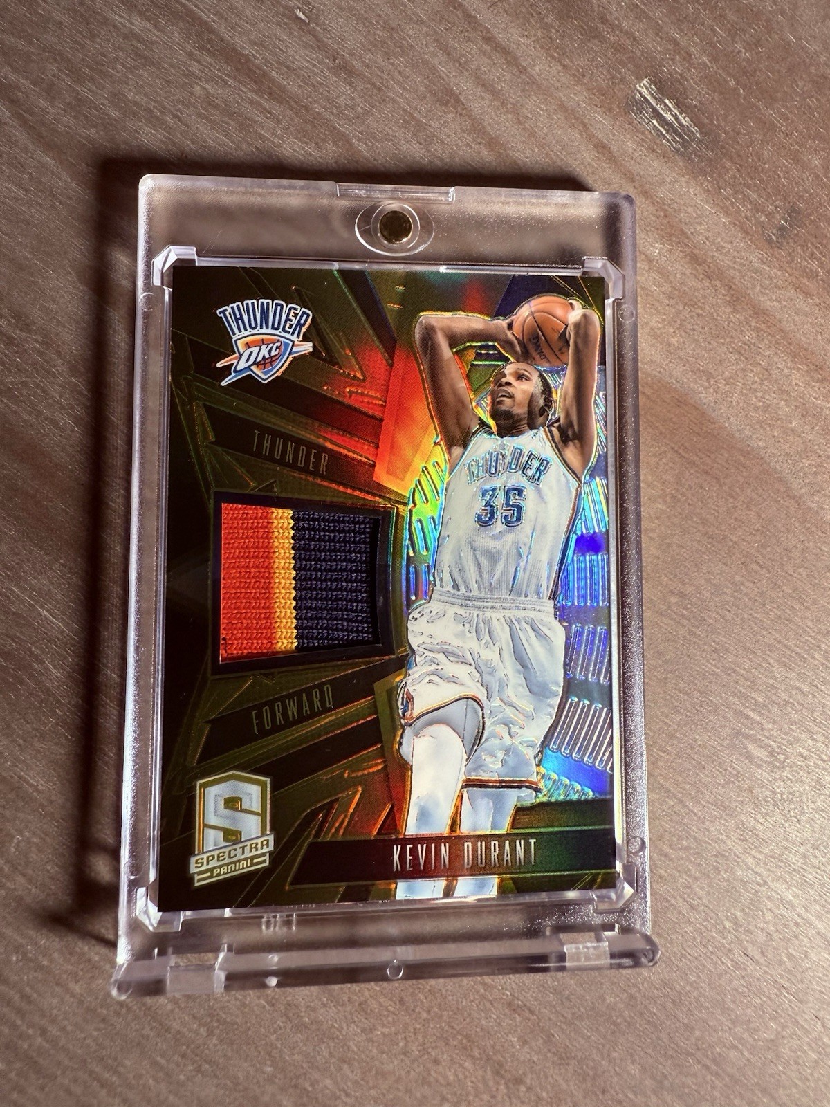 2013 Kevin Durant GOLD /10 Game-Used Swatches Panini Spectra #14 Super Rare MVP