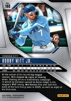 2025 Panini Prizm #160 Bobby Witt Jr. BASE KANSAS CITY ROYALS