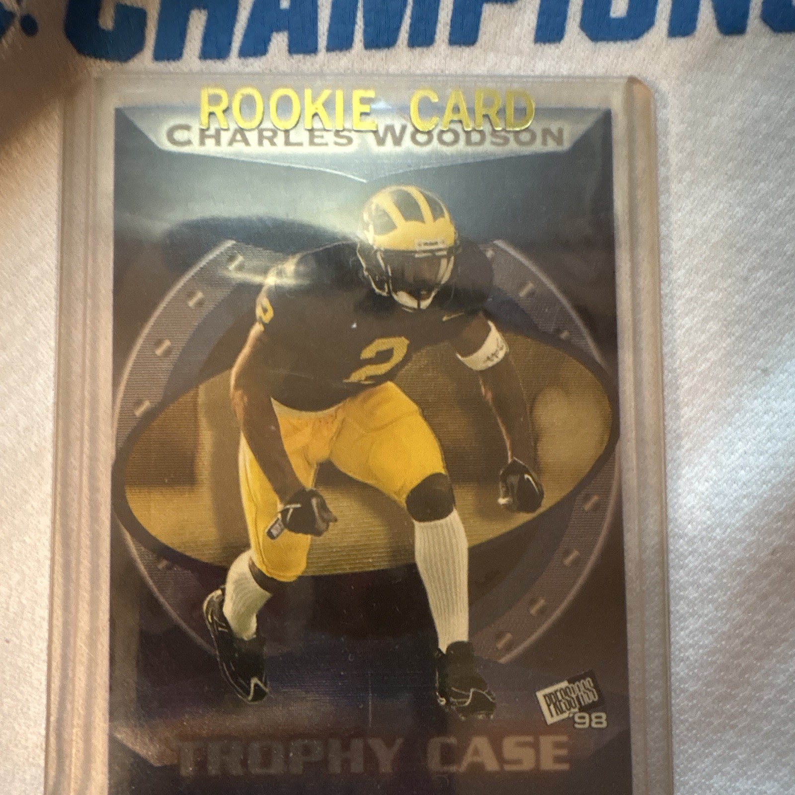 Press Pass 1998 Trophy Case Rookie Charles Woodson Michigan TC 8
