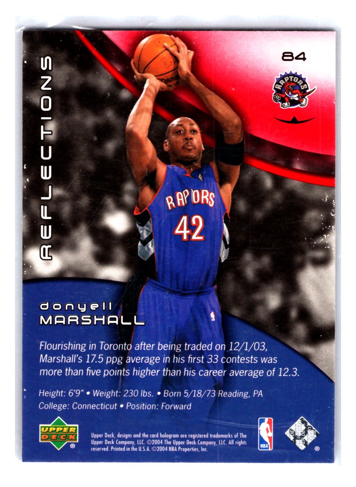 Donyell Marshall 2003-04 Upper Deck Dimensions Reflections /500 Ruby #84