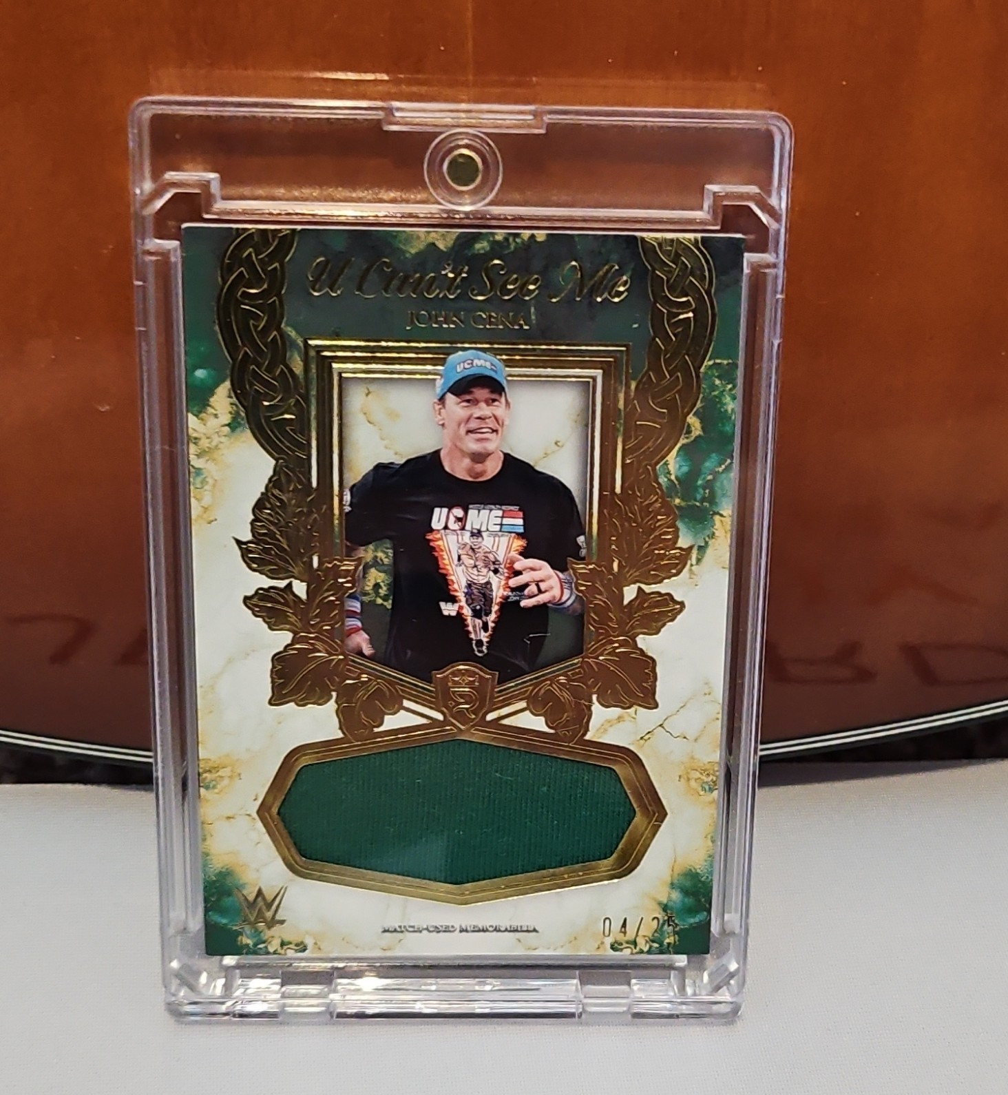 Topps Royalty WWE John Cena U Can’t See Me Relics Memorabilia JCR-4 #04/25