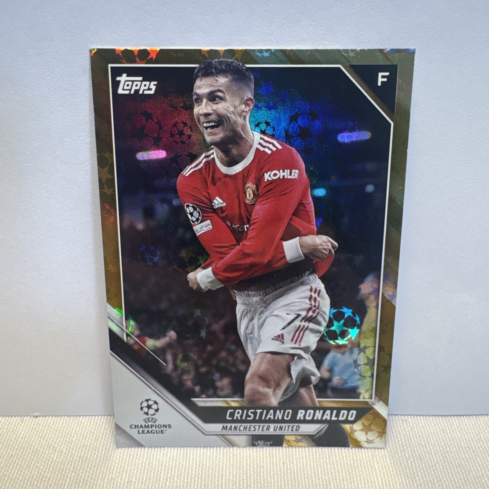 2021-22 Topps Champions League – Cristiano Ronaldo #100 Gold Starball Foil /50