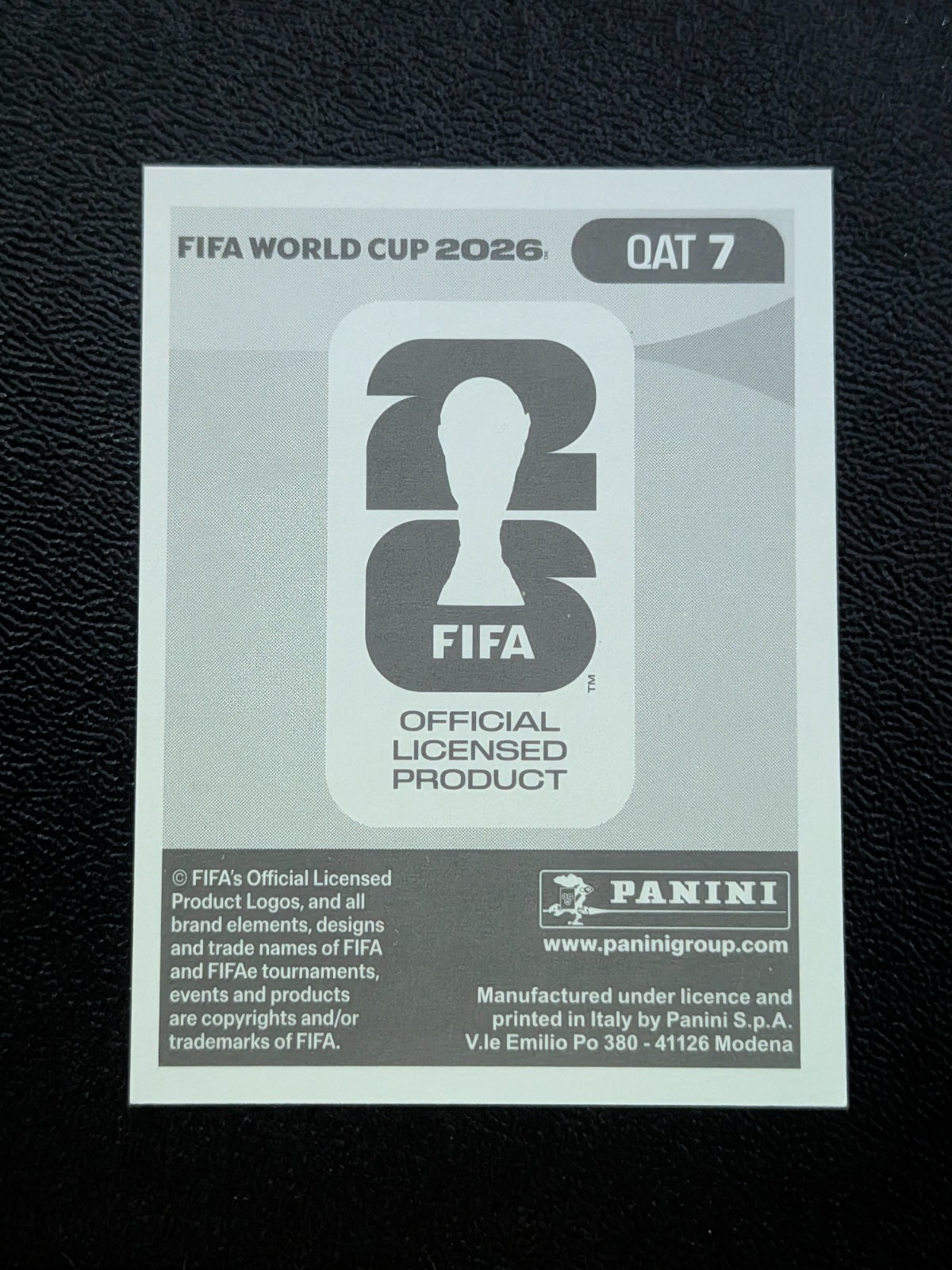 2026 FIFA World Cup Panini Sticker – Pedro Miguel – Qatar – QAT #7
