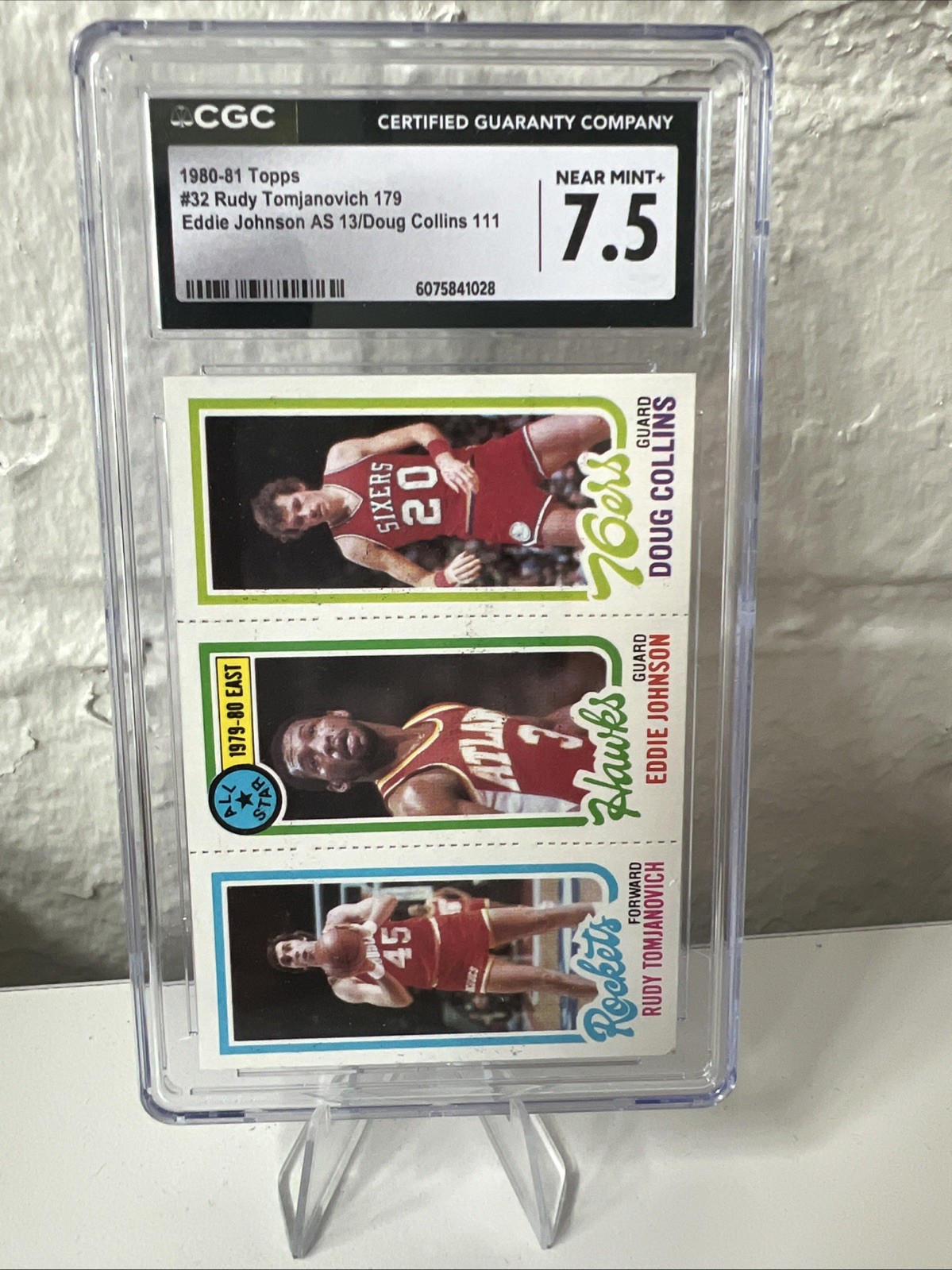 1980-81 Topps – Rudy Tomjanovich, Doug Collins, Eddie Johnson #179-13-111