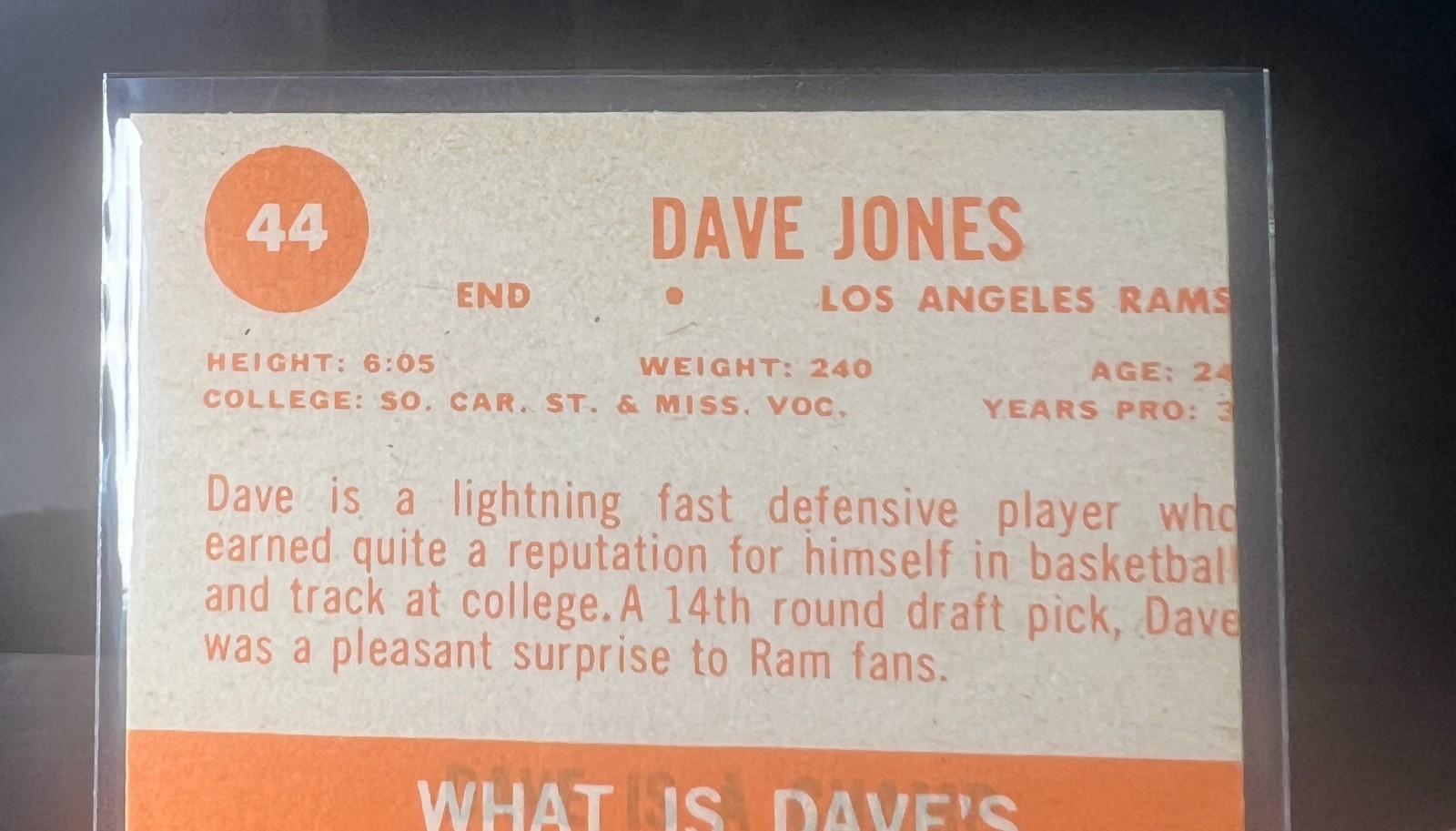 1963 Topps #44 Dave Jones Rookie LA RAMS