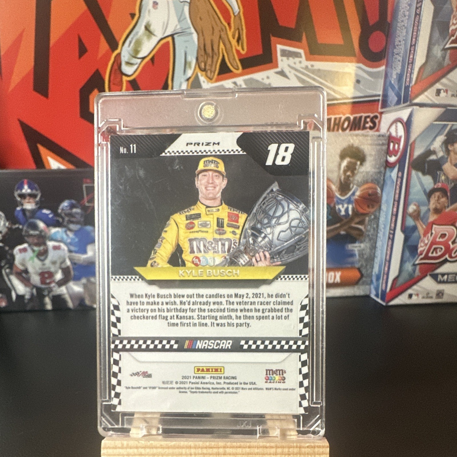 Panini 2021 Prizm Racing Kyle Busch Joe Gibbs Racing Gold Prizm #11 NASCAR