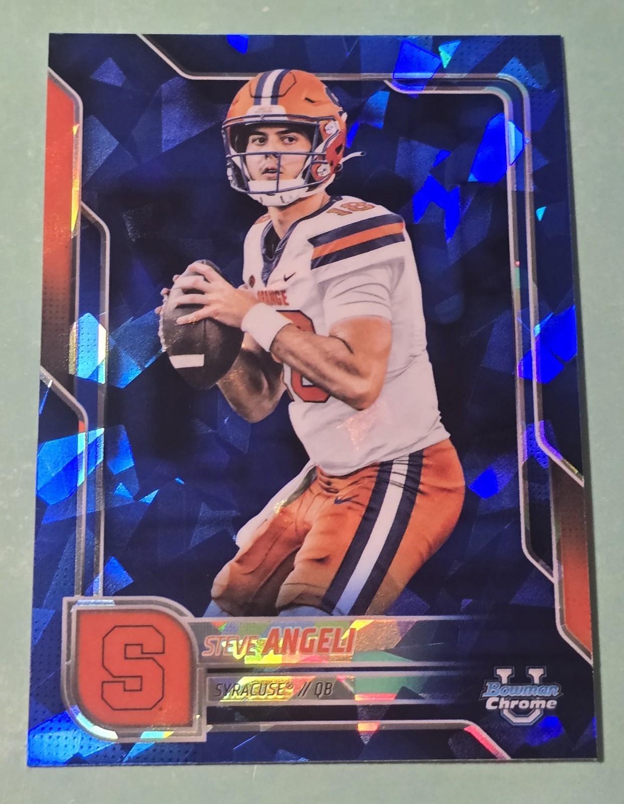 2025 Bowman University Chrome Sapphire STEVE ANGELI #173 Syracuse Orange RC