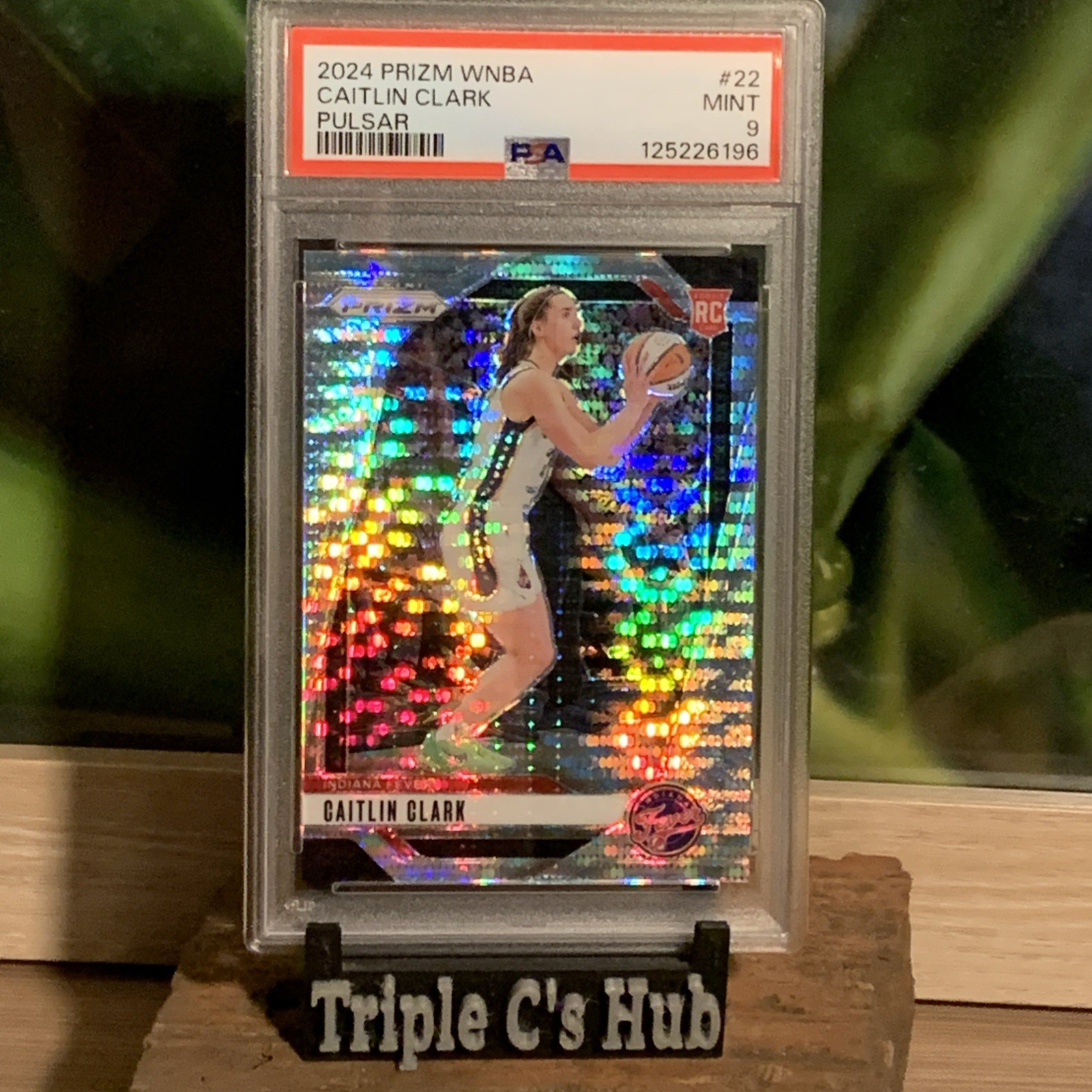 2024 Panini Caitlin Clark RC Silver Pulsar Prizm /499 Rookie #22 PSA 9 WNBA
